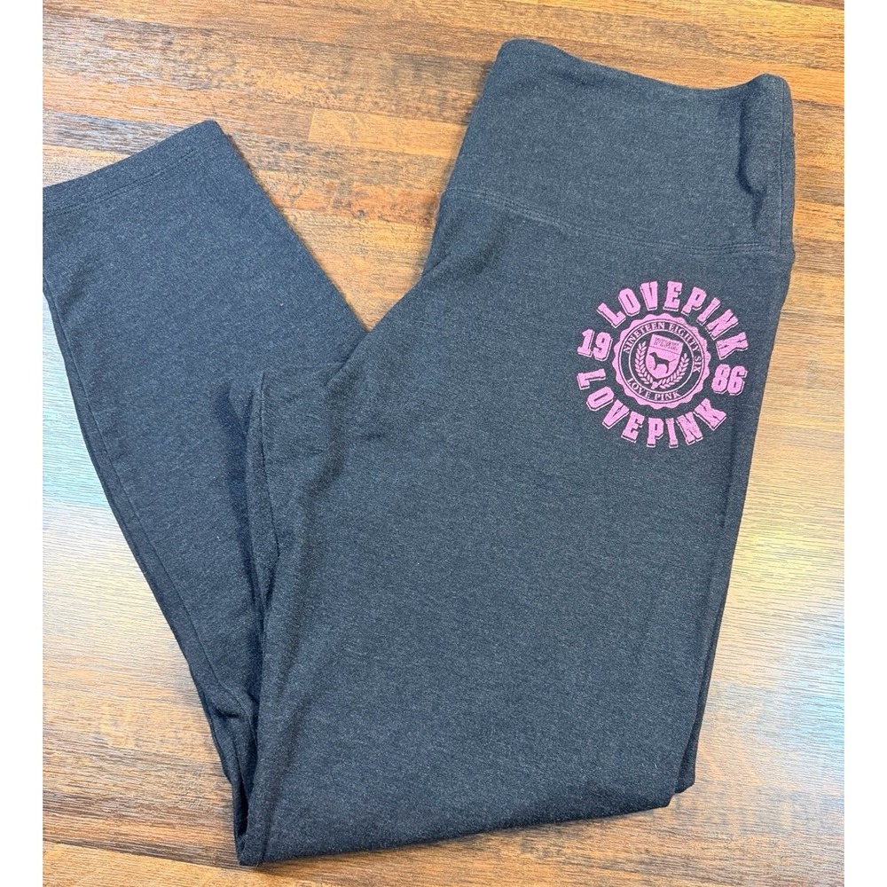 PINK Victoria's Secret dark gray high rise leggings size XL. Workout comfy